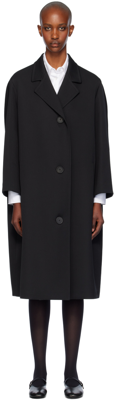 Shop The Row Black Gustaf Coat In Blk Black