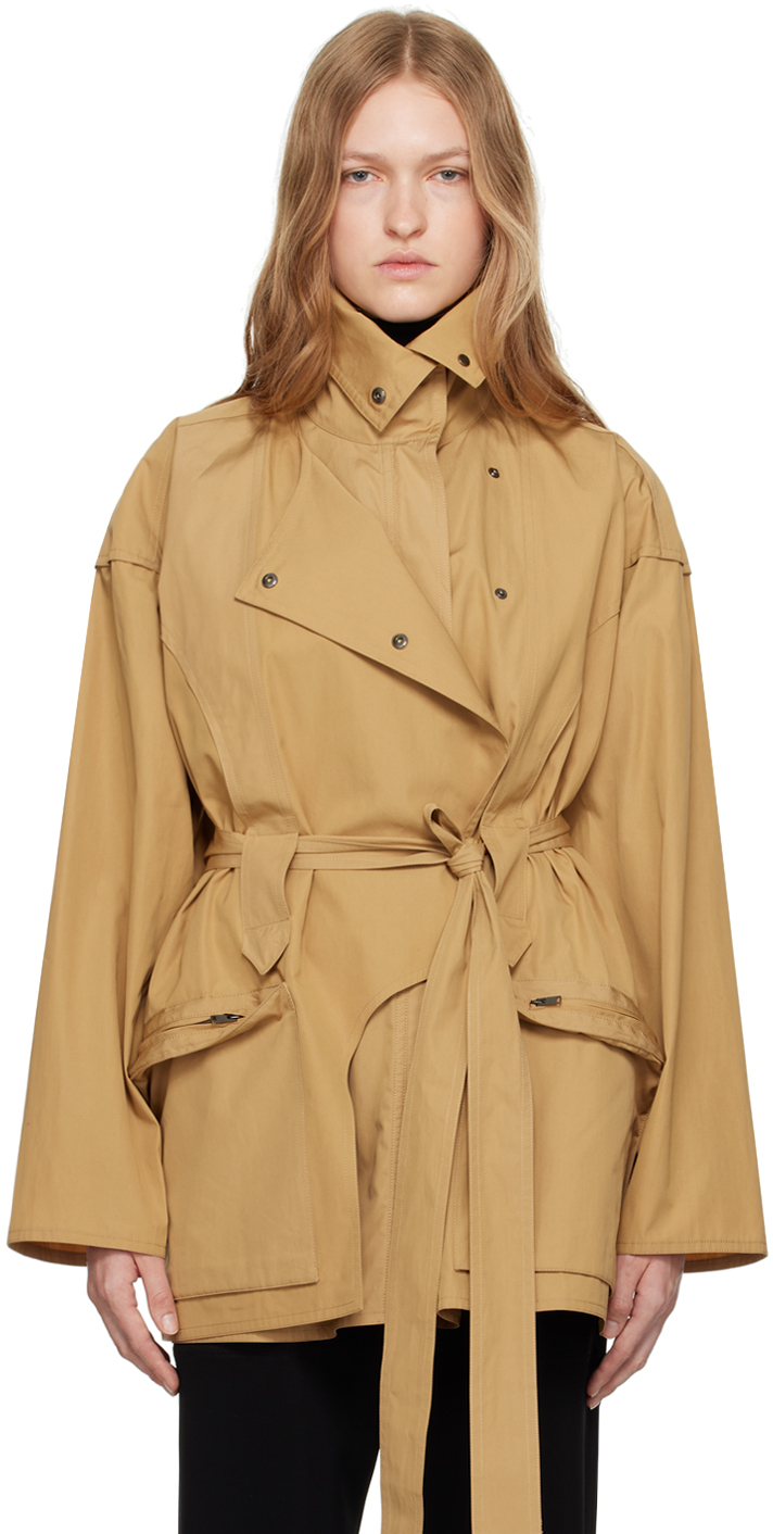 Shop The Row Beige Pierrick Cotton Jacket In Ppb Brown Paper