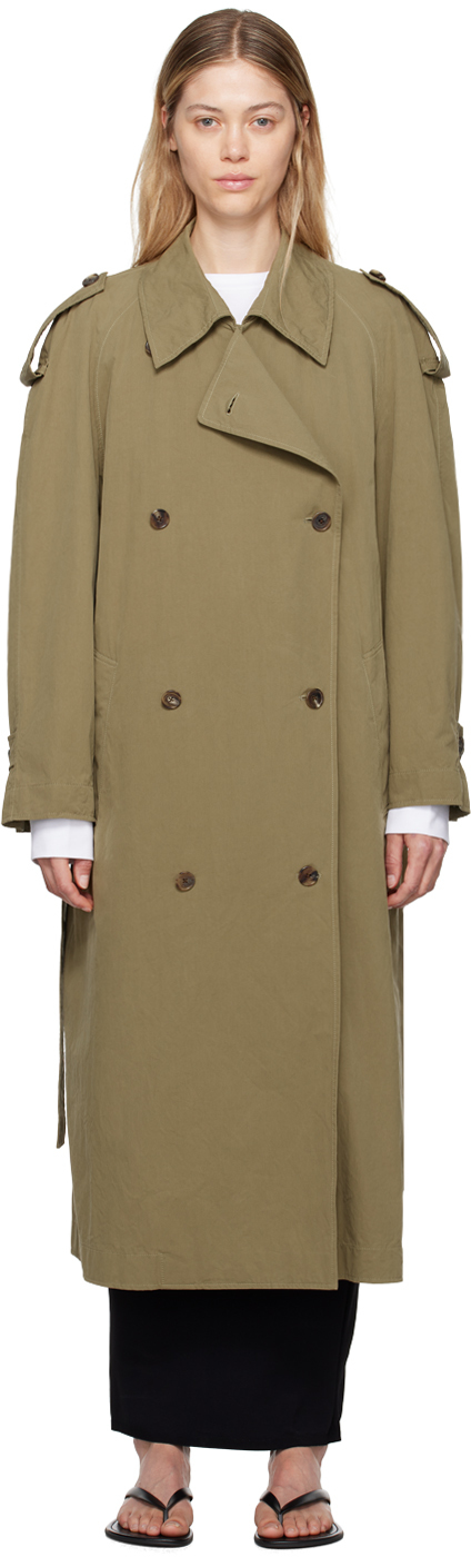 Khaki Denver Down Trench Coat