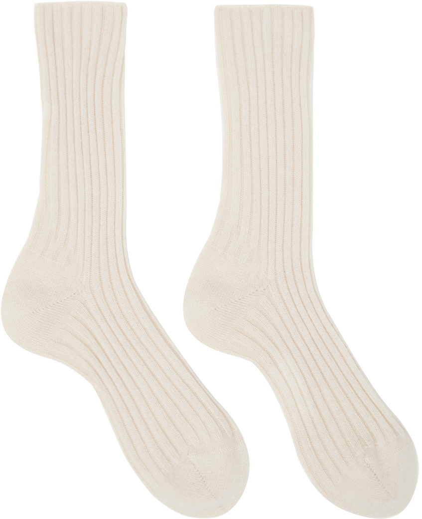 Off-White Calf Socks
