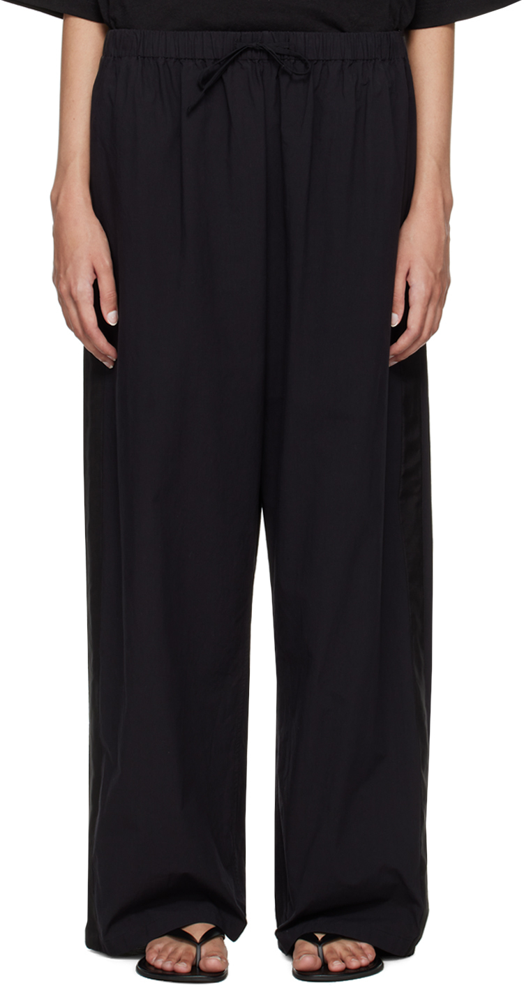 Shop The Row Black Hubert Trousers In Blk Black