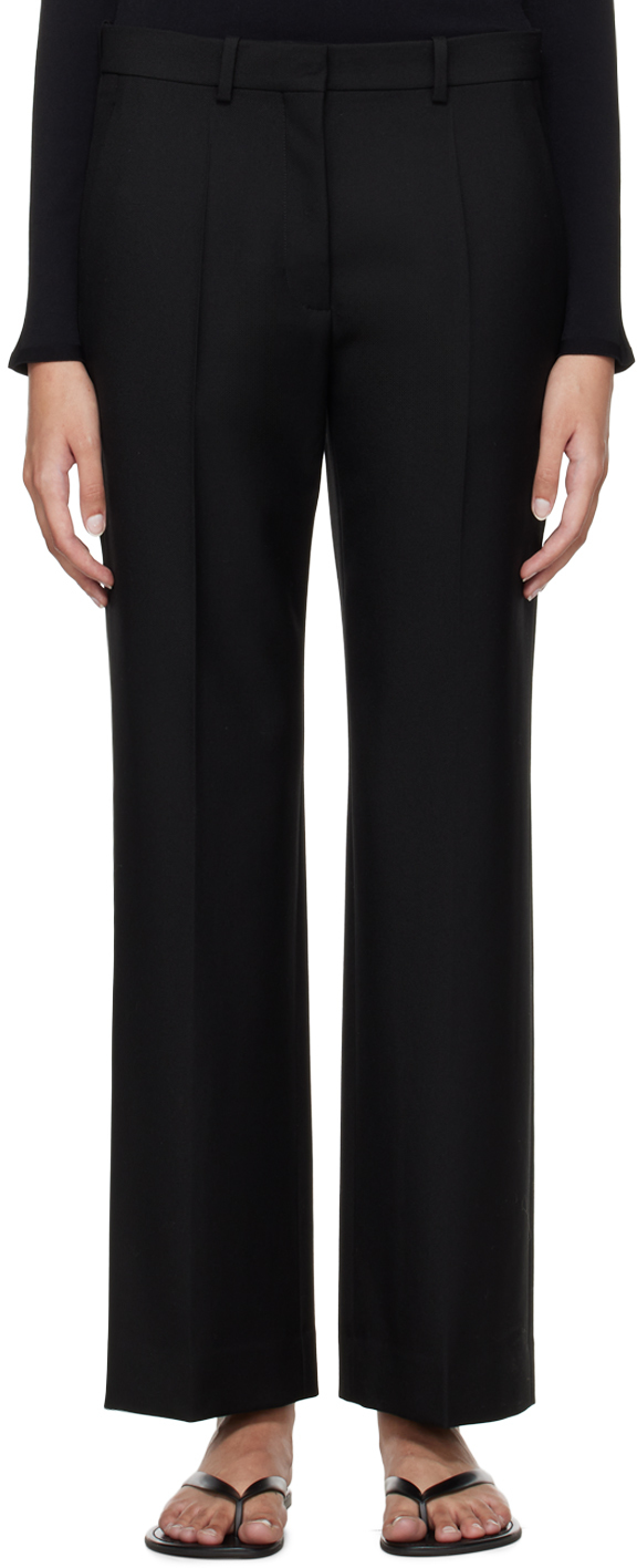 Shop The Row Black Albereta Trousers In Blk Black