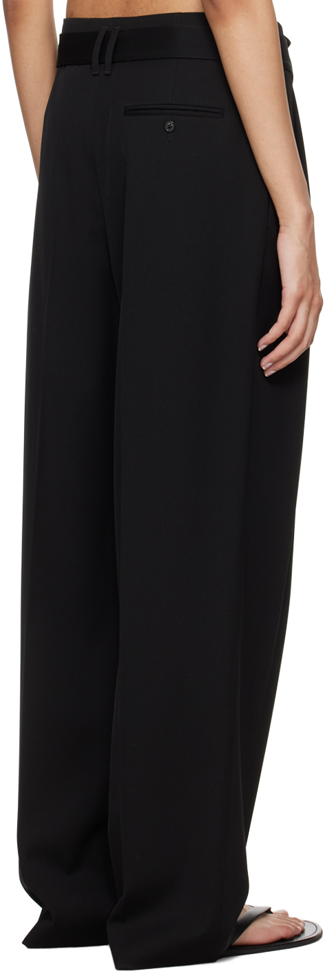 The Row Black Lonan Trousers In Blk Black