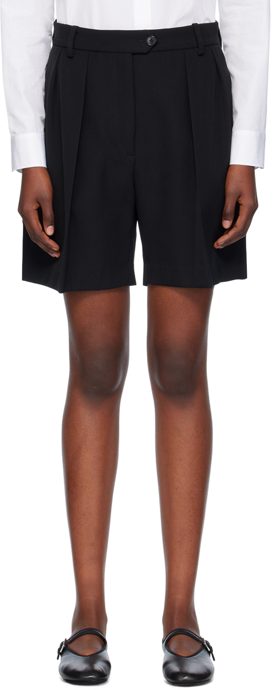 Shop The Row Black Efron Shorts In Blk Black