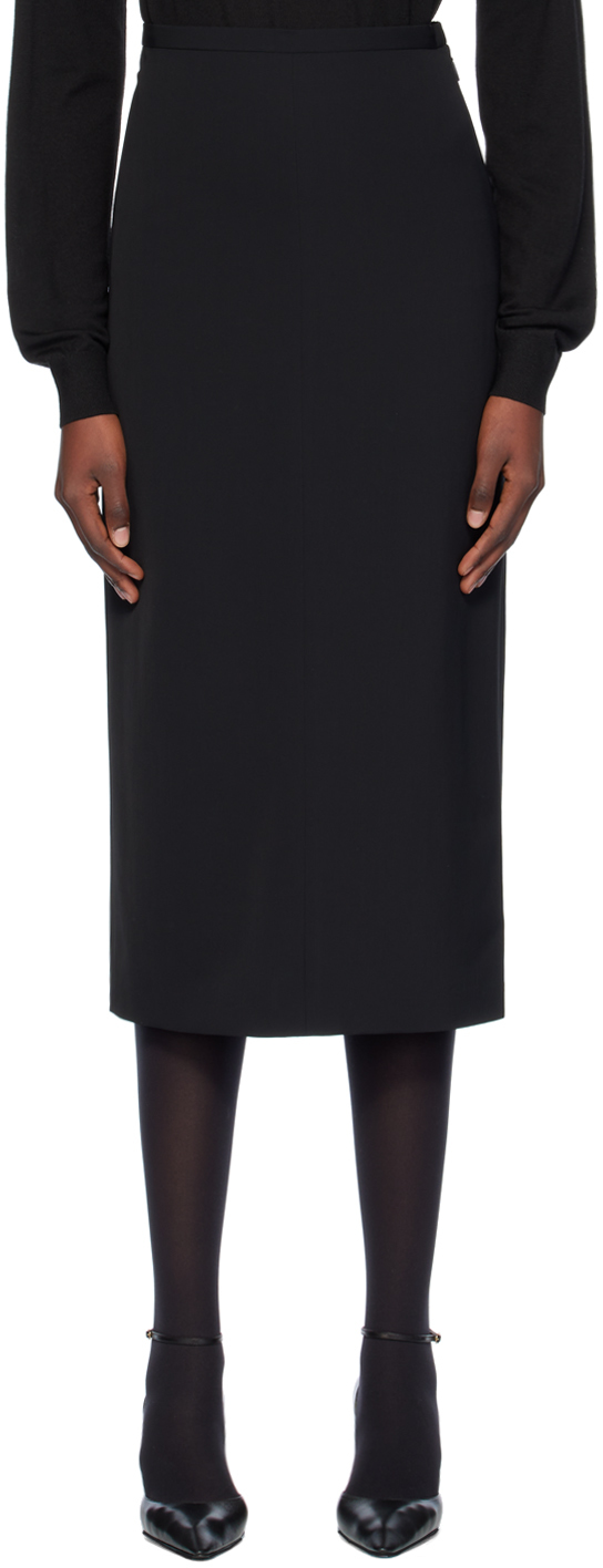 Black Mathias Midi Skirt