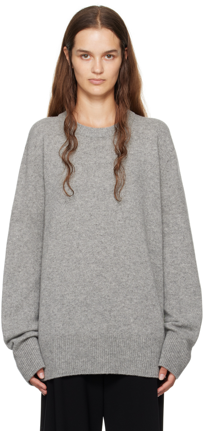 Shop The Row Gray Sibem Sweater In Gym Grey Melange