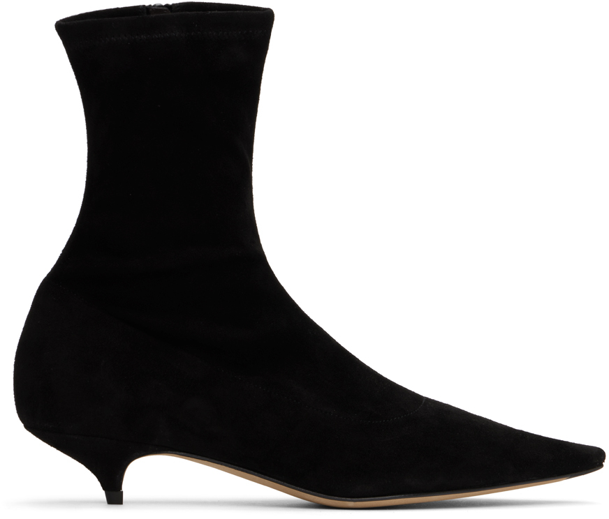 Shop The Row Black Liisa Boots In Blk Black