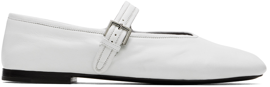 Shop The Row White Boheme Mj Ballerina Flats In Wht White