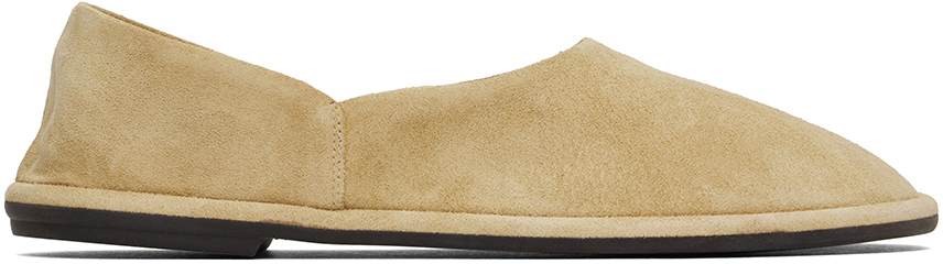 Shop The Row Beige Canal Slip On Loafers In Trc Trench