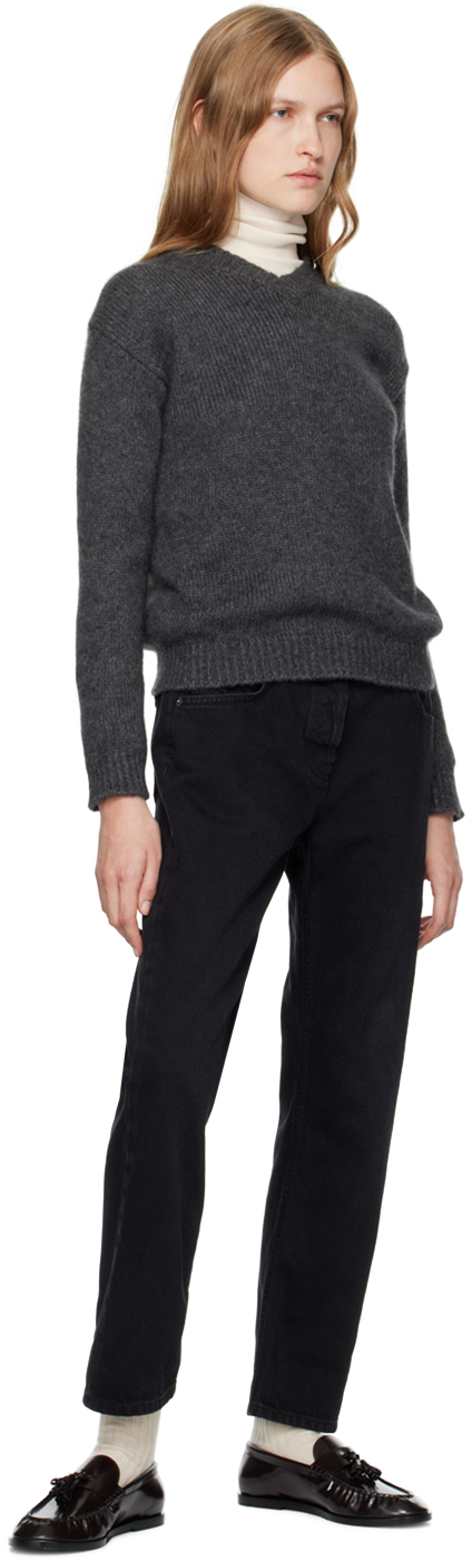 The Row Leather Loafers In Esp Espresso