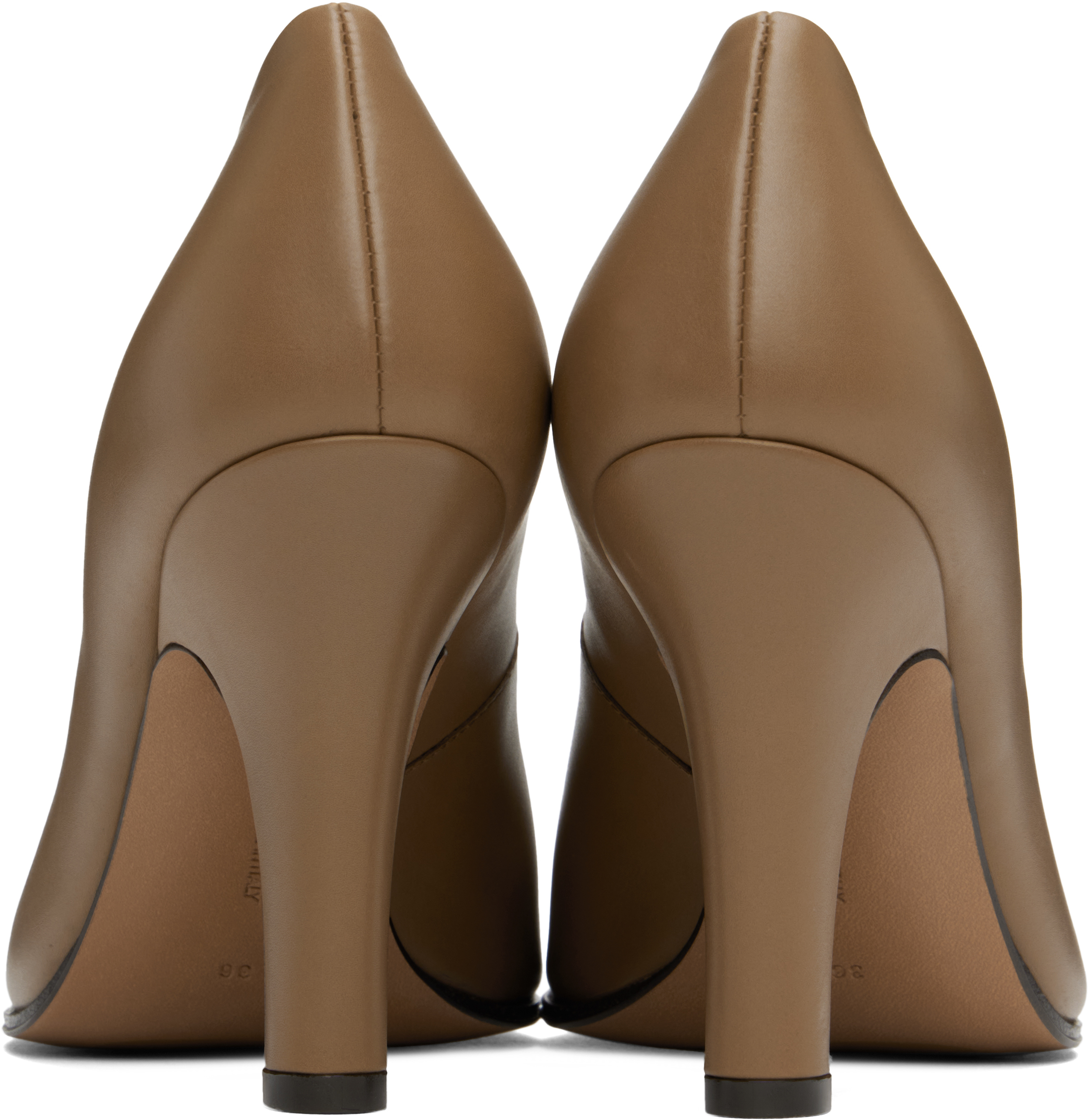 The Row 90mm Prudens Leather Pumps In Faw Fawn