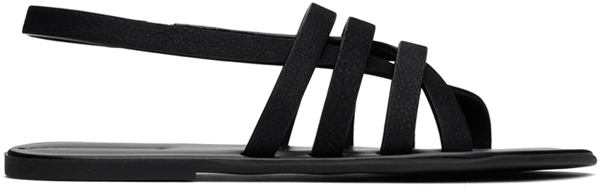 Shop The Row Black Line Sandals In Blk Black