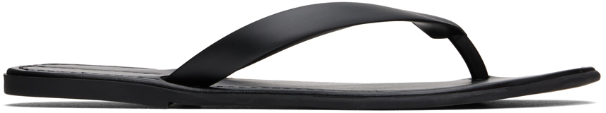 Shop The Row Black Beach Flip Flops In Blk Black