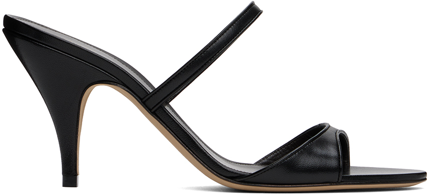 Shop The Row Black Vika Heeled Sandals In Blk Black