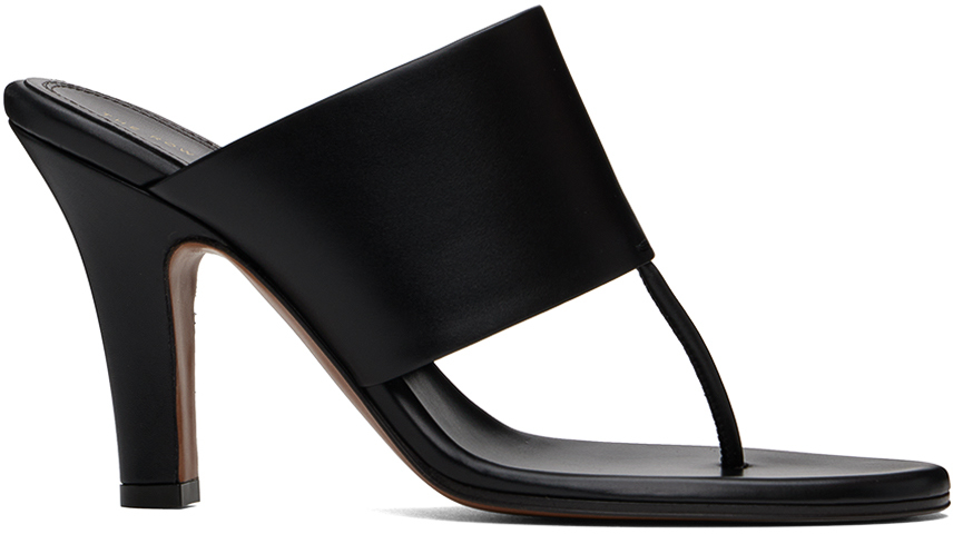 Shop The Row Black Signum Heeled Sandals In Blk Black