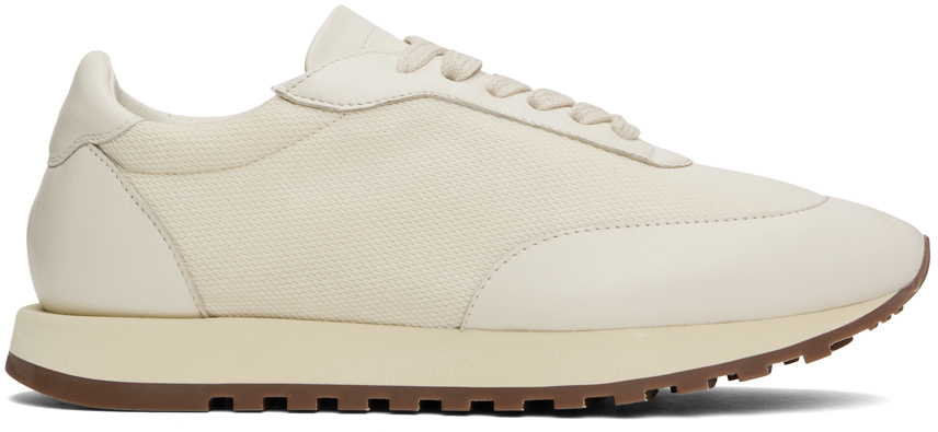 Shop The Row Off-white Owen Sneakers In Mlkw Milk/white/brow