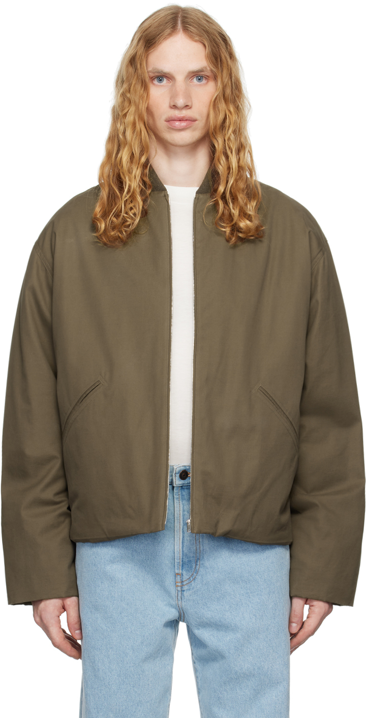 Shop The Row Khaki Kongis Bomber Jacket In Khk Khaki