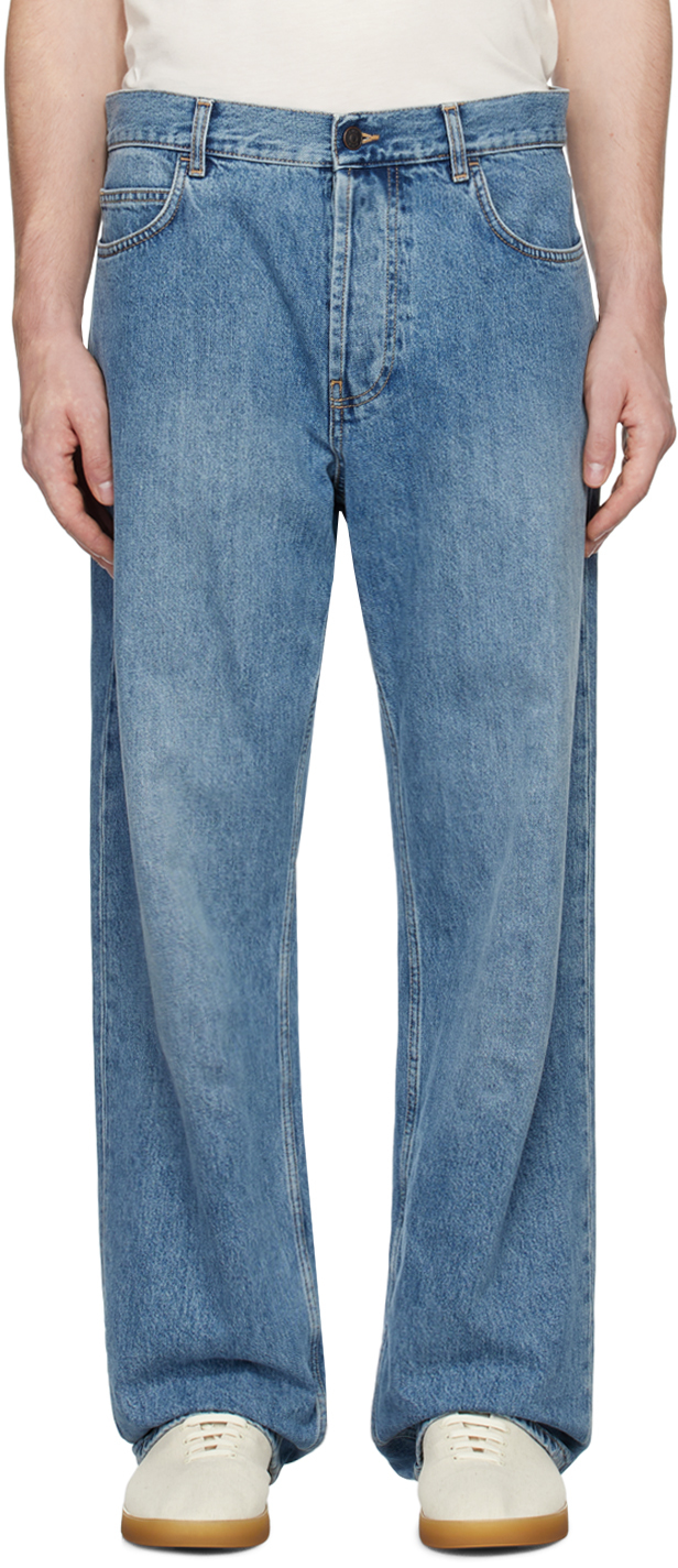 Shop The Row Blue Ross Jeans In Lin Light Indigo