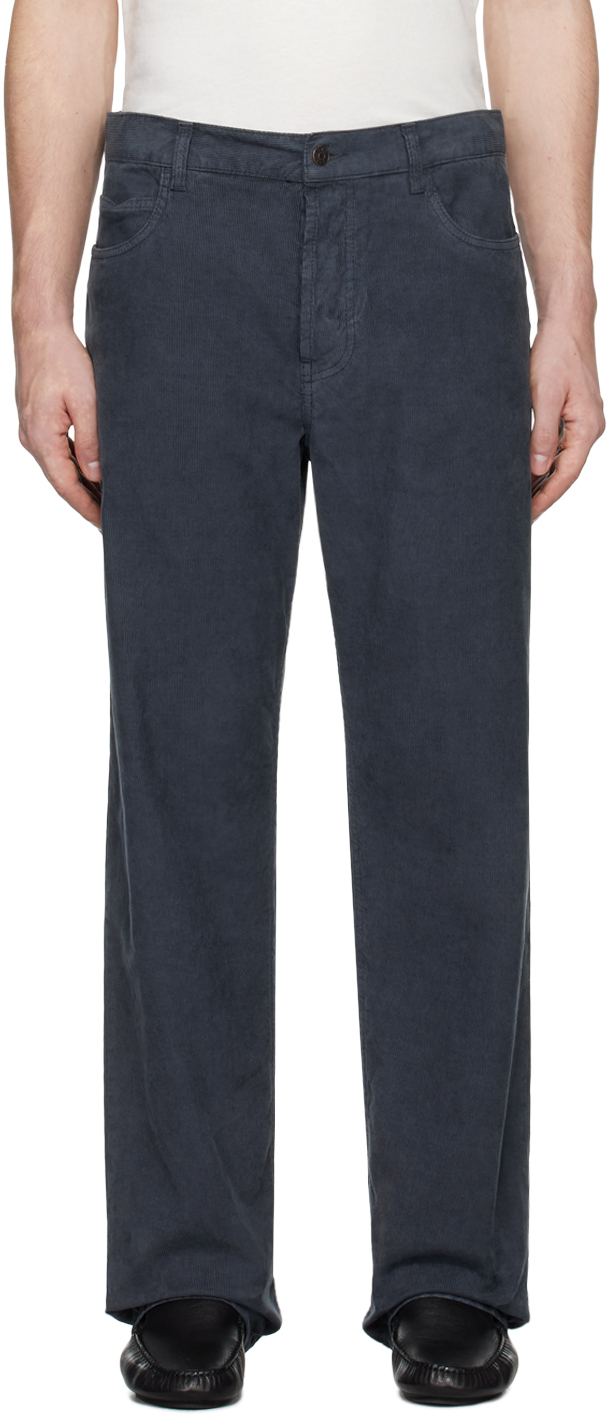 Shop The Row Blue Ross Trousers In Pod Pond