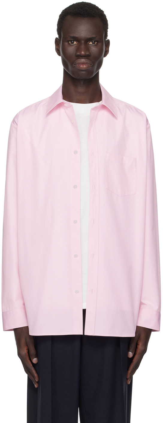 Shop The Row Pink Ezra Shirt In Pnk Pink