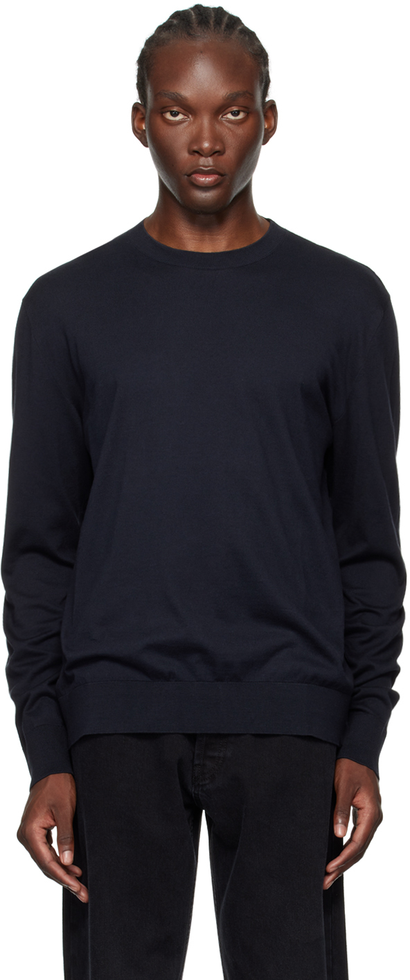 THE ROW NAVY BRENO SWEATER 