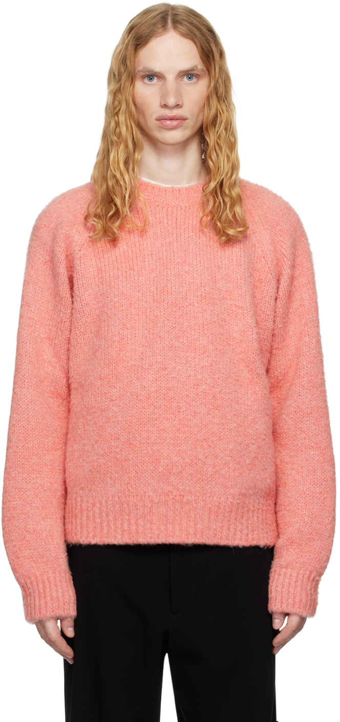 The Row Men's Bruno Lofty Brushed Cashmere Sweater In Bsm Bright Salmon