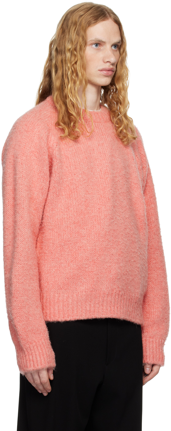 The Row Men's Bruno Lofty Brushed Cashmere Sweater In Bsm Bright Salmon