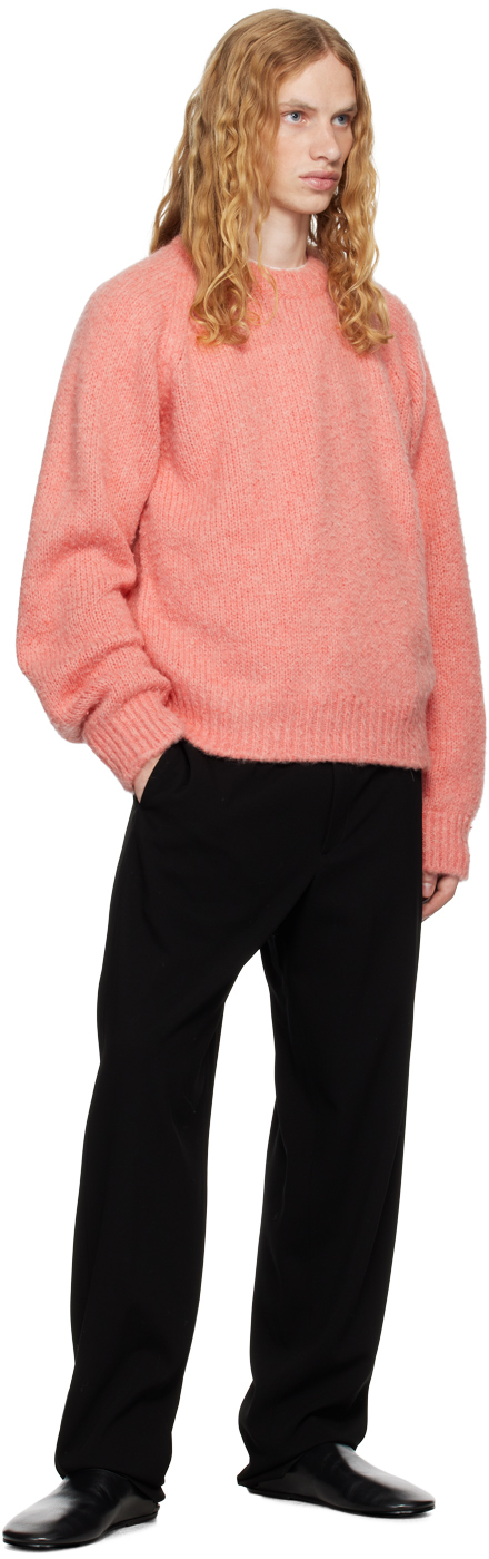 The Row Men's Bruno Lofty Brushed Cashmere Sweater In Bsm Bright Salmon