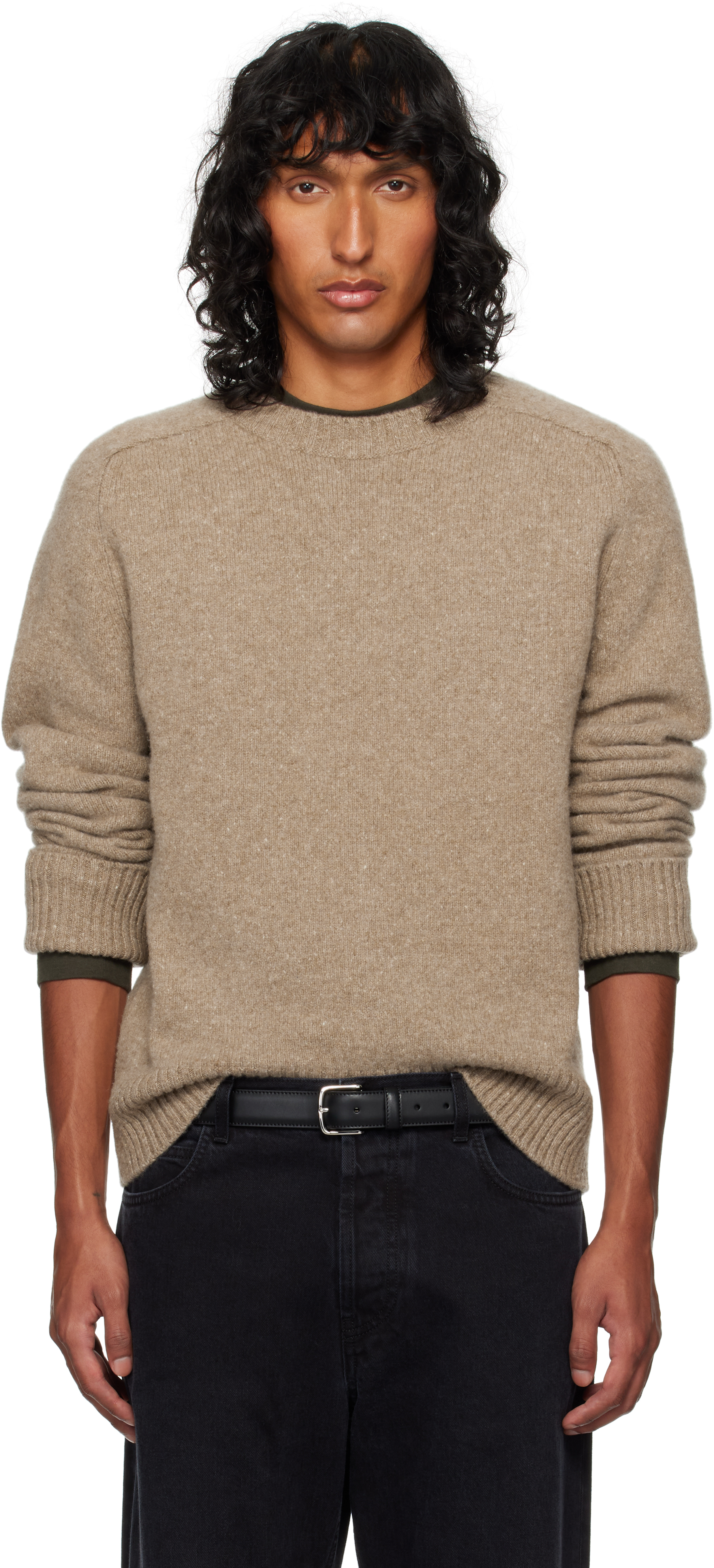 Shop The Row Taupe Mansell Sweater In Ssm Sesame Melange