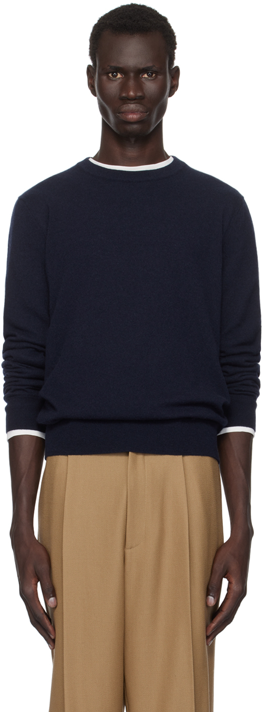 Shop The Row Navy Benji Sweater In Drn Dark Navy