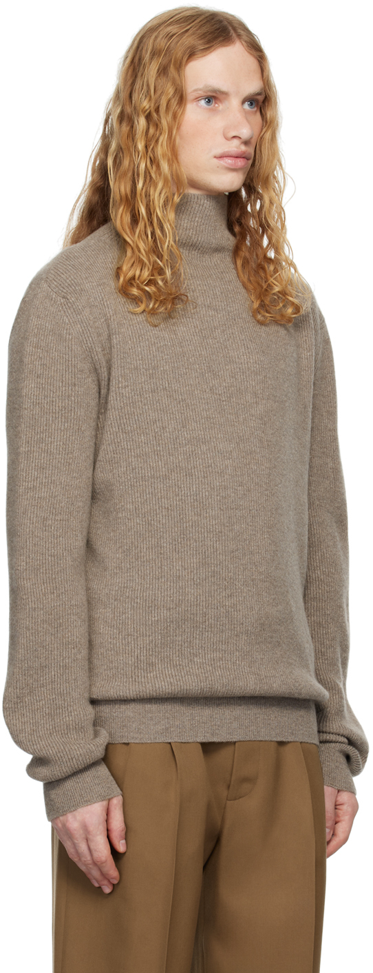 The Row Taupe Daniel Sweater In Dib Dirt Brown