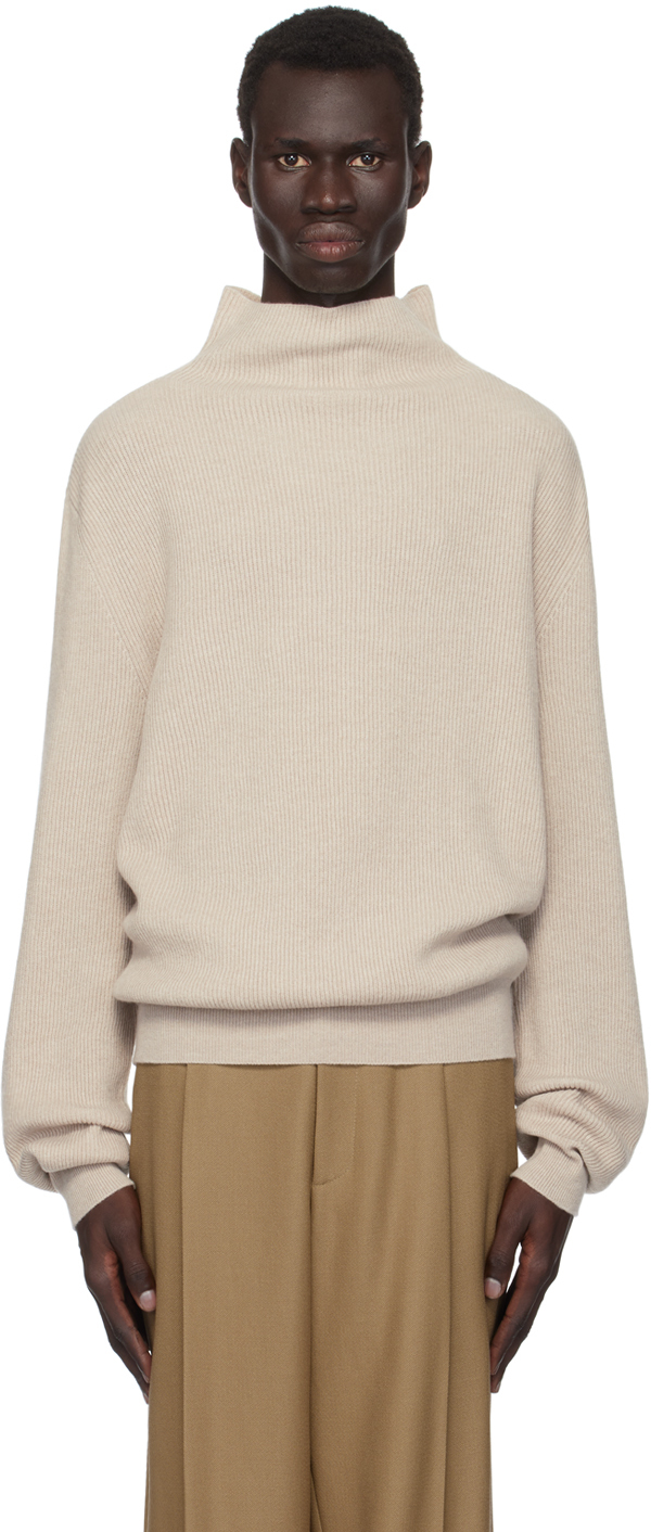 Shop The Row Beige Daniel Sweater In Lim Limestone