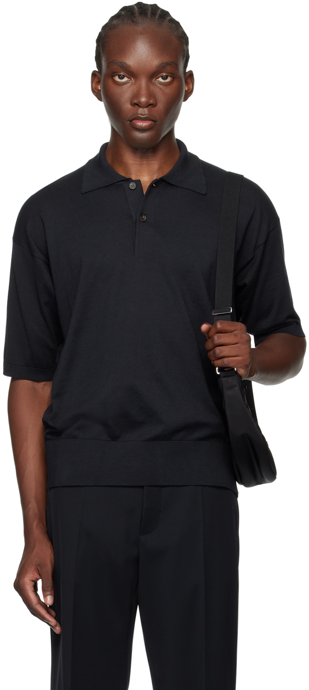 Shop The Row Navy Tiago Polo In Drn Dark Navy