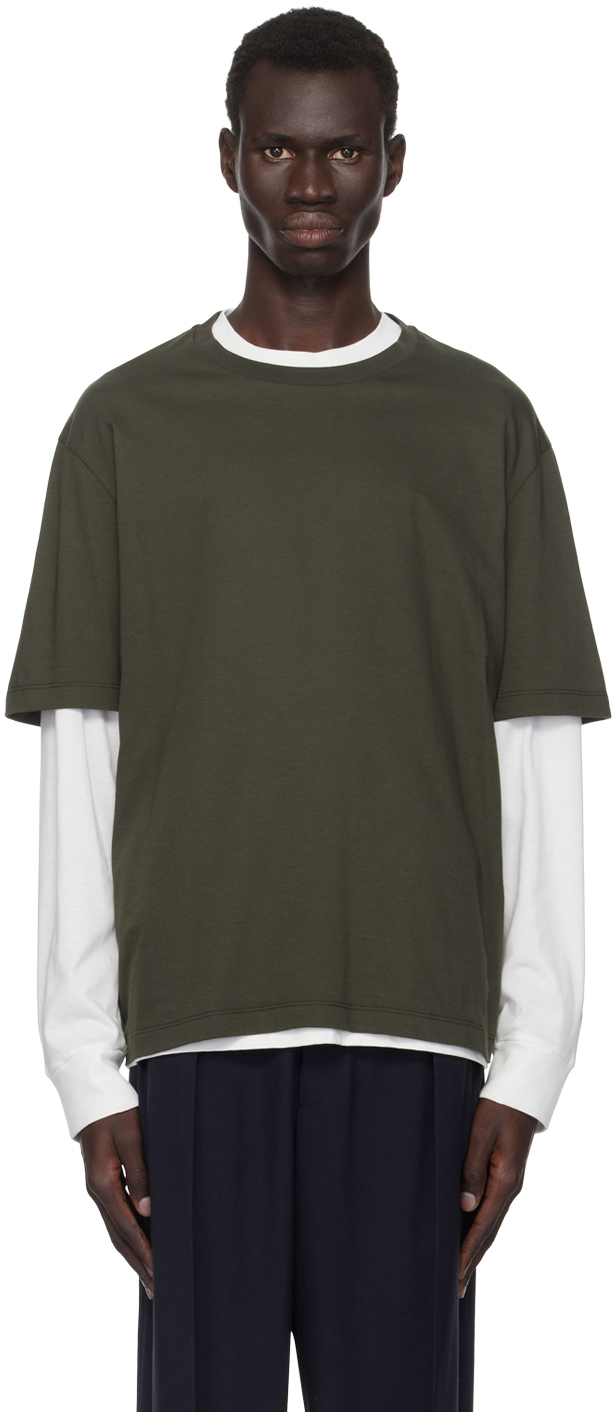 Shop The Row Khaki Errigal T-shirt In Dvt Dovetail