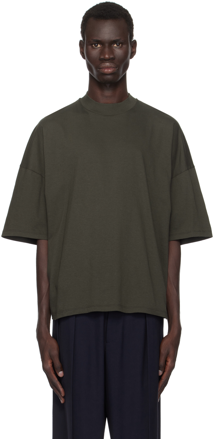 【関税込み】The Row カーキ Dustin Tシャツ The Row: カーキ Dustin Tシャツ | SSENSE 日本
