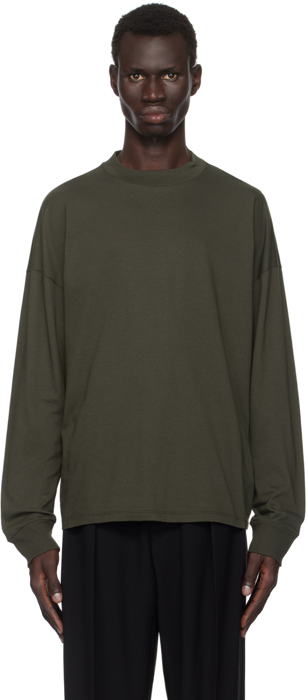 The Row: Khaki Drago T-shirt | SSENSE