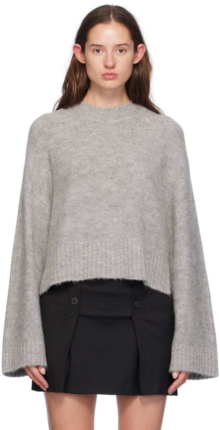 Gray Margrethe Slit Sweater