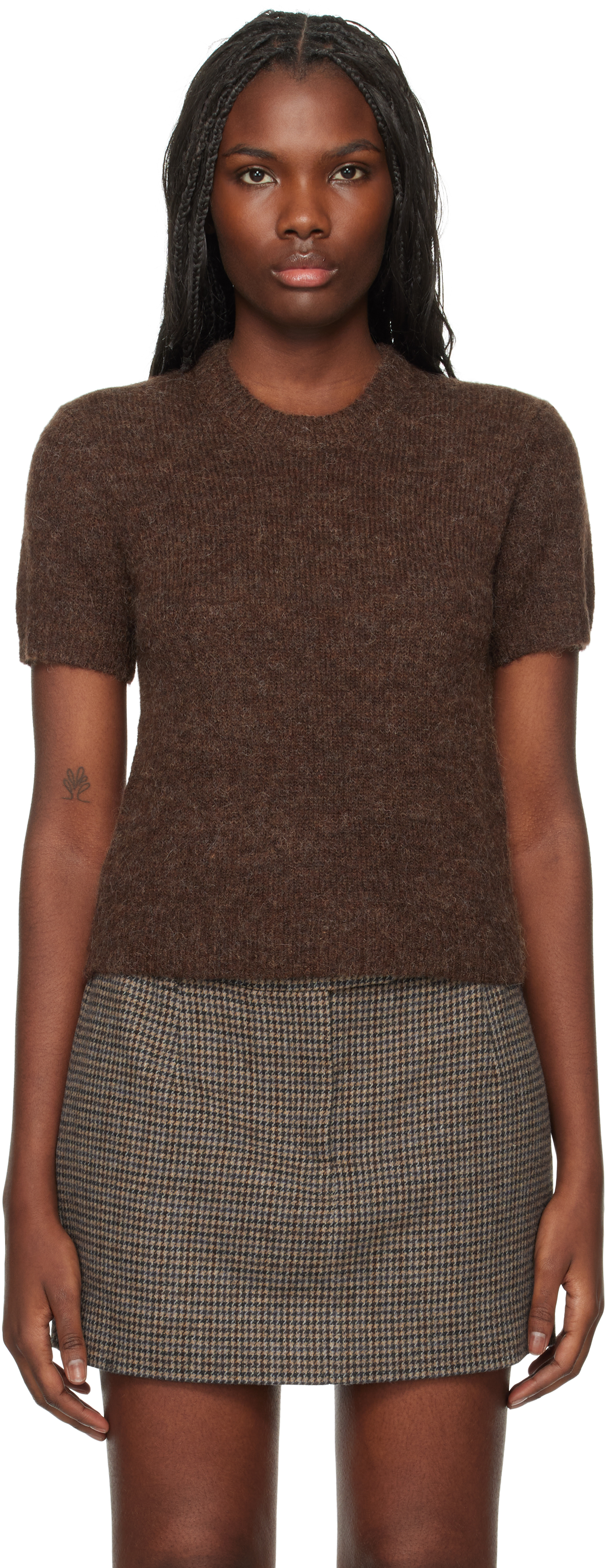 Shop The Garment Brown Verbier Mini Sweater In 502 Dark Brown