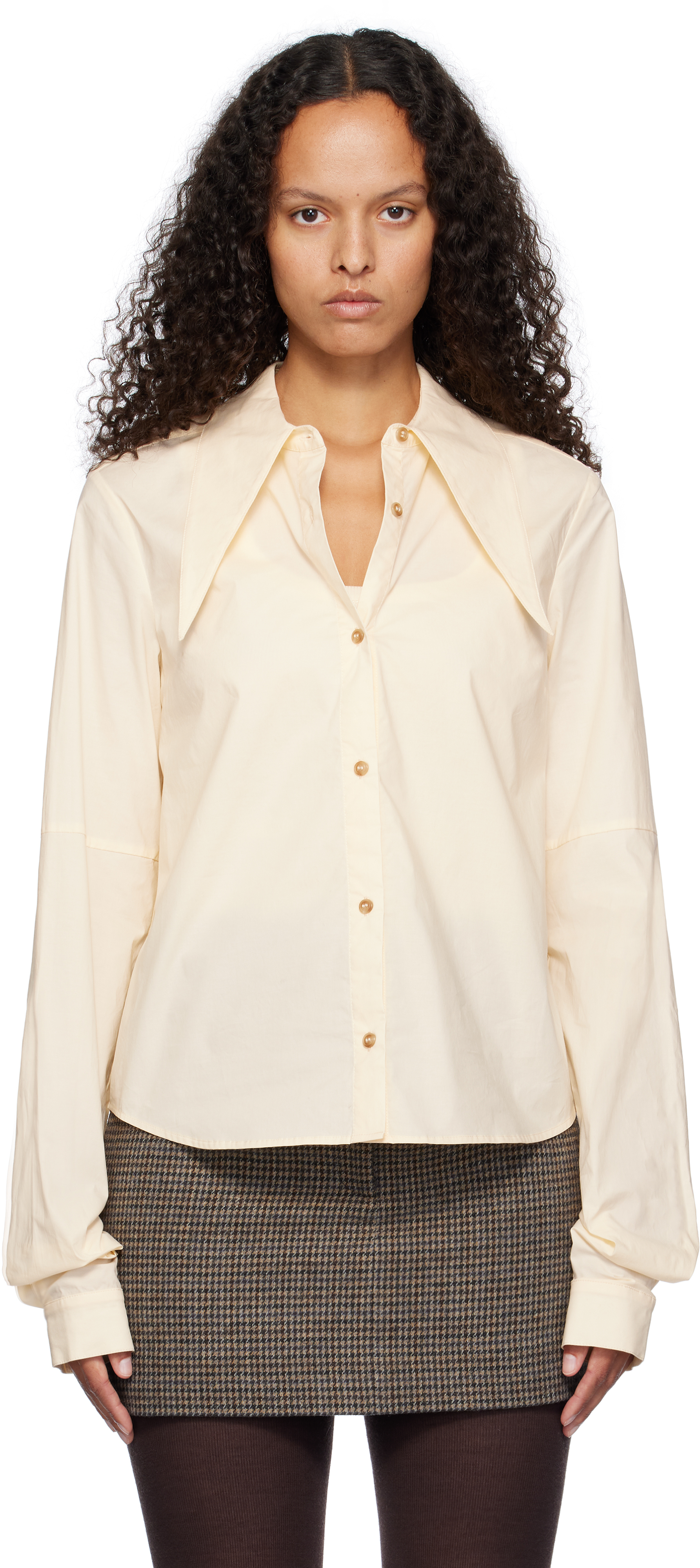 The Garment Beige Cyprus Sleeve Shirt In 019 Vanilla