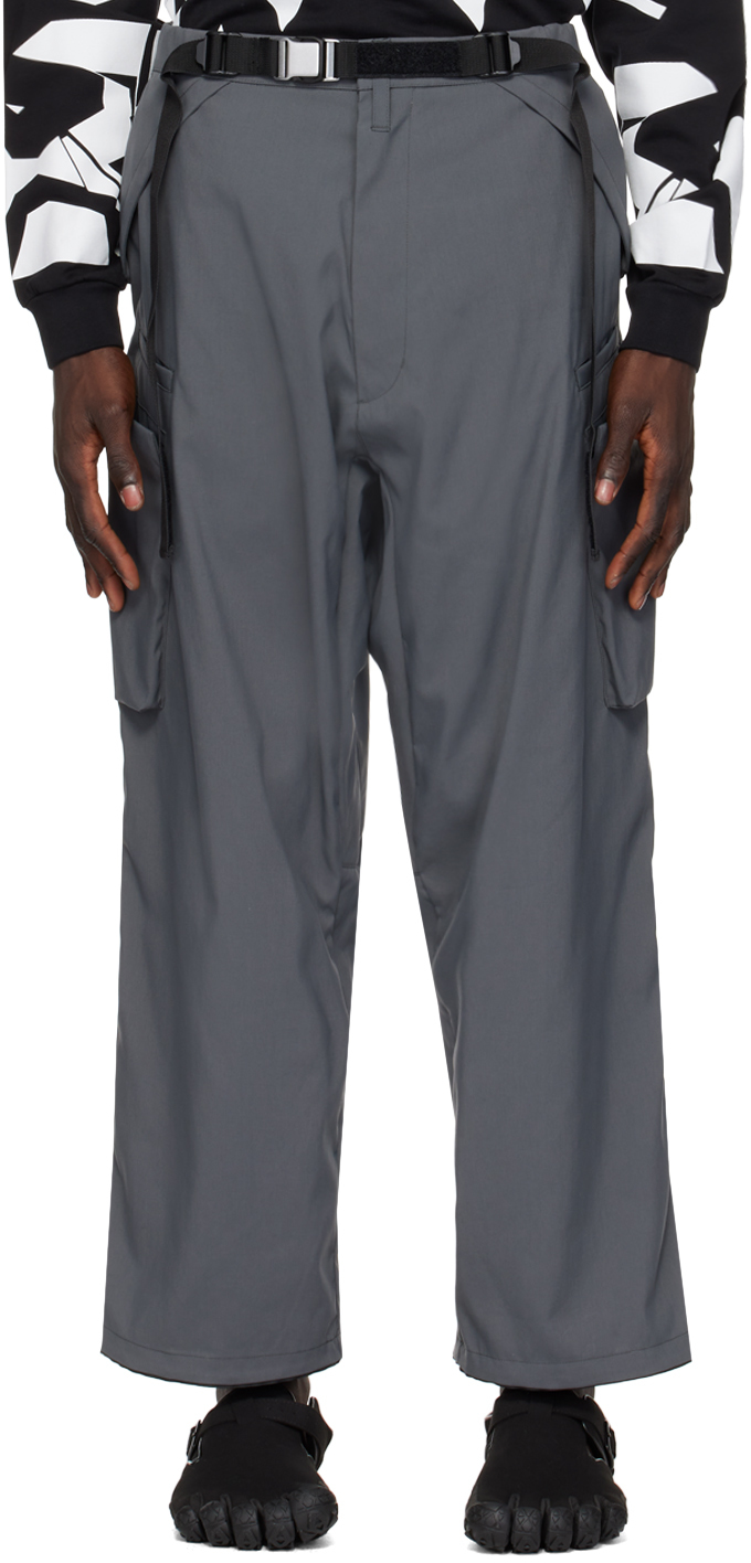 Acronym Low-rise Cargo Trousers In Grey