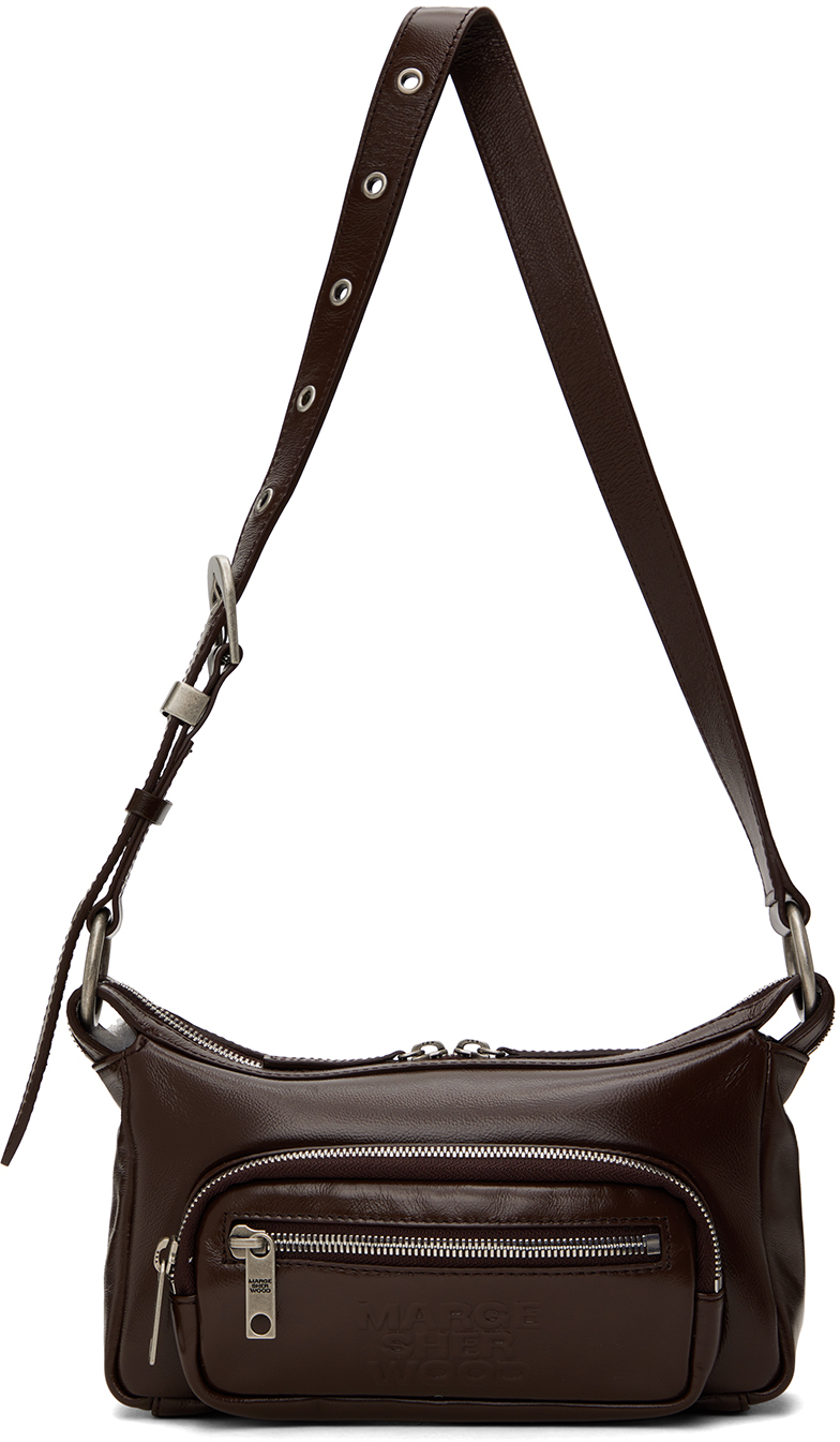 Brown Outpocket Mini Bag by MARGESHERWOOD on Sale