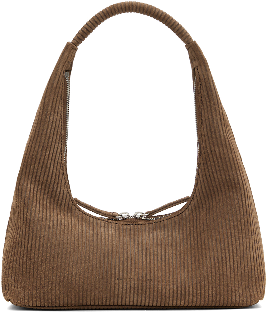 Brown Integrated Strap Shoulder Bag