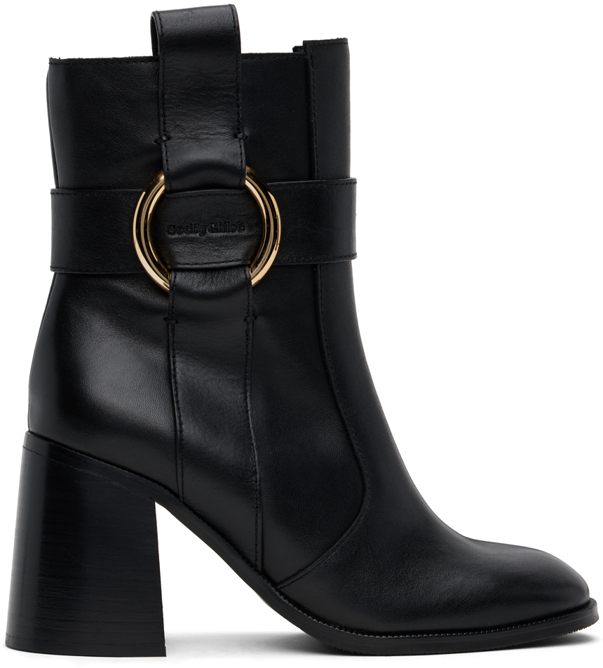 See by Chloé Black New Ring Line Boots