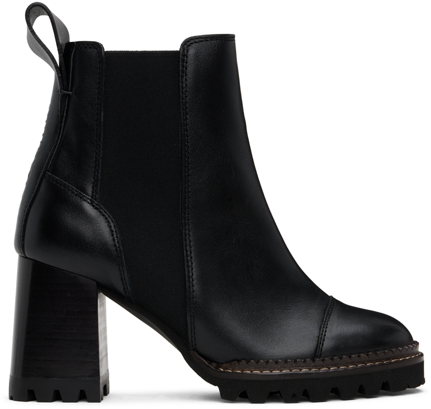 Shop See By Chloé Black Mallory Chelsea Boots In 999-black