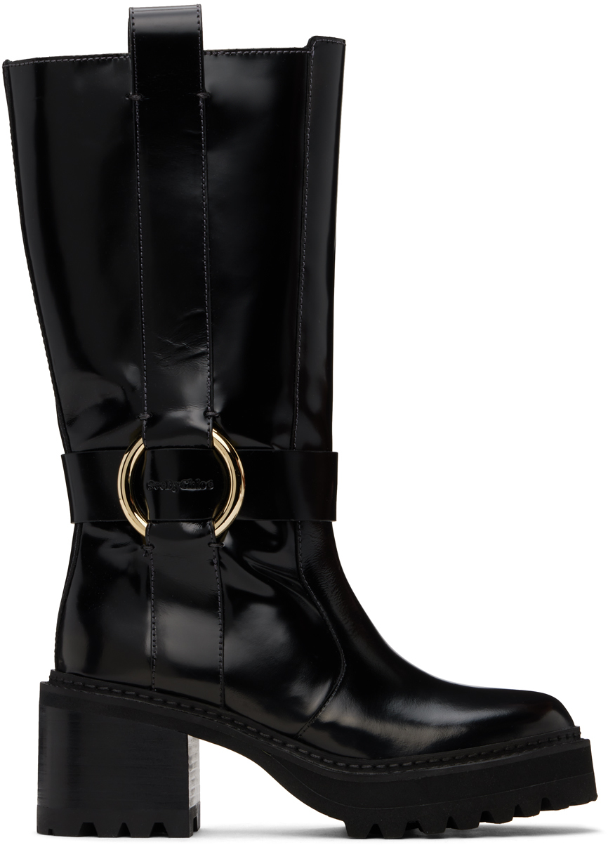 See by Chloé Black New Ring Boots