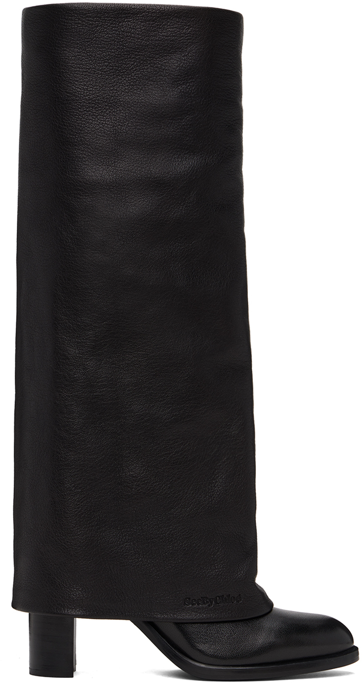 Black Melia Tall Boots by See by Chloe on Sale