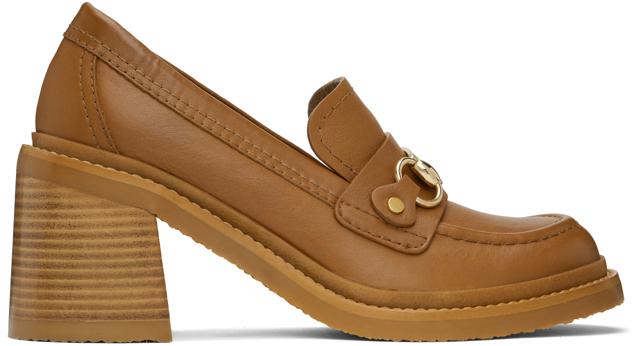 【関税込み】See by Chloe タン Signature 1 ローファー Tan Signature 1 Loafers by See by Chloé on Sale