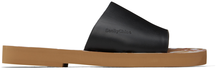 Shop See By Chloé Black Essie Sandals In 999-black