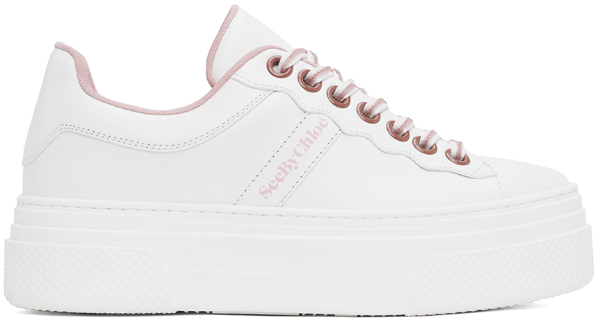 Shop See By Chloé White Essie Sneakers In 101-white