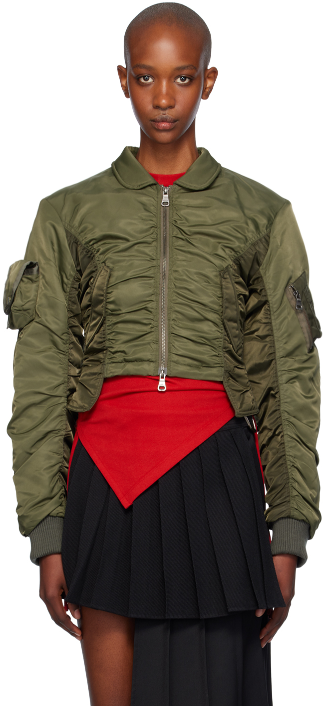 Shop Andersson Bell Khaki Vitalina Bomber Jacket